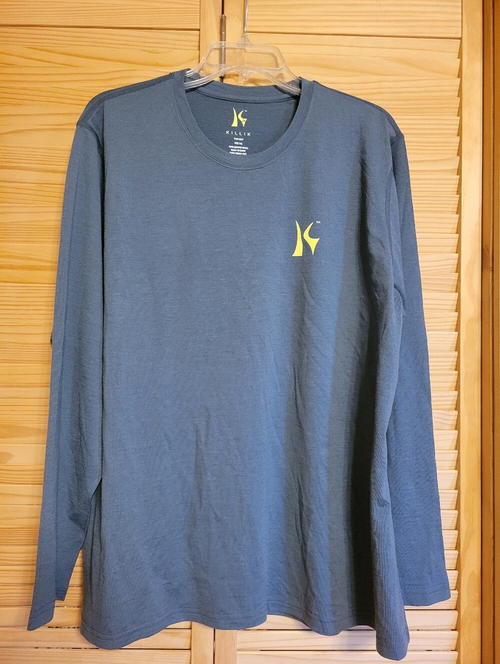 Killik Women's Long Sleeve Top - blue/grey size‎ 2xl 100% Merino wool
